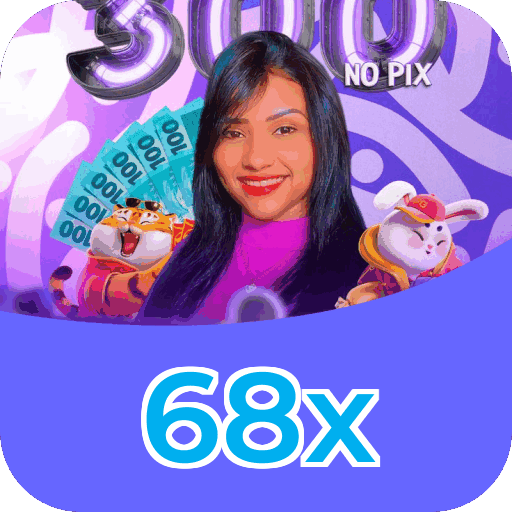 Plataforma 68x mostrando interface moderna, jogos certificados e recursos de segurança licenciados